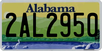 AL license plate 2AL2950
