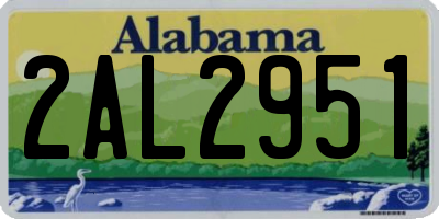 AL license plate 2AL2951