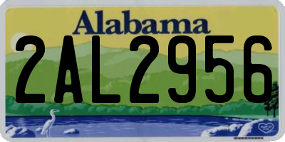 AL license plate 2AL2956