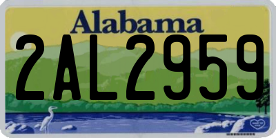 AL license plate 2AL2959