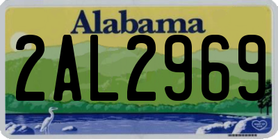 AL license plate 2AL2969