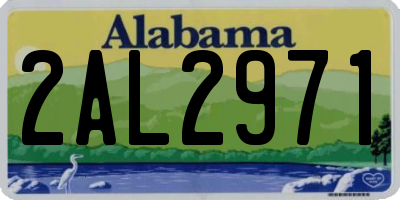 AL license plate 2AL2971