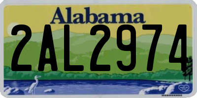 AL license plate 2AL2974