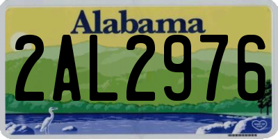 AL license plate 2AL2976