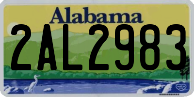 AL license plate 2AL2983