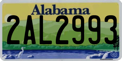 AL license plate 2AL2993