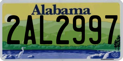AL license plate 2AL2997