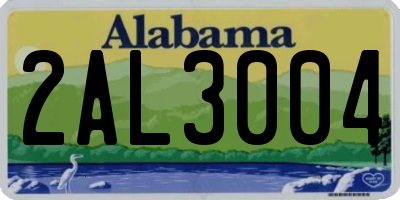 AL license plate 2AL3004