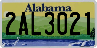 AL license plate 2AL3021