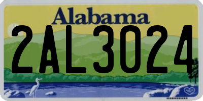 AL license plate 2AL3024