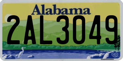 AL license plate 2AL3049