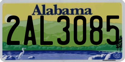 AL license plate 2AL3085