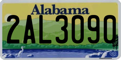 AL license plate 2AL3090