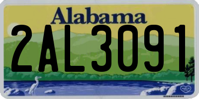 AL license plate 2AL3091