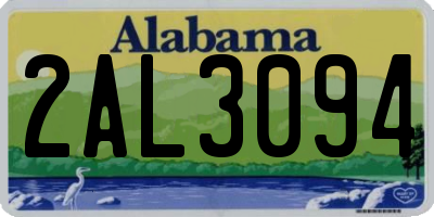 AL license plate 2AL3094