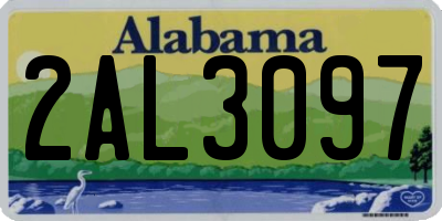 AL license plate 2AL3097
