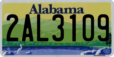 AL license plate 2AL3109