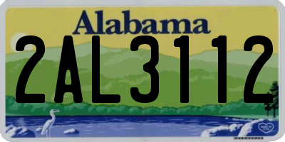 AL license plate 2AL3112
