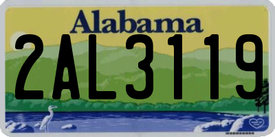 AL license plate 2AL3119