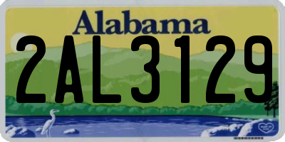 AL license plate 2AL3129