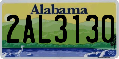 AL license plate 2AL3130