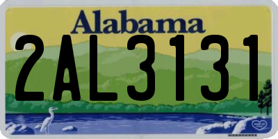 AL license plate 2AL3131