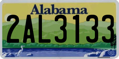 AL license plate 2AL3133