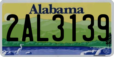 AL license plate 2AL3139