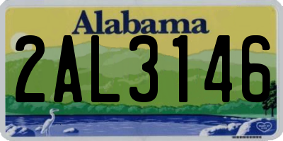 AL license plate 2AL3146