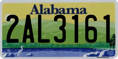 AL license plate 2AL3161