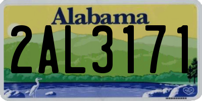 AL license plate 2AL3171