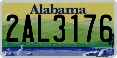 AL license plate 2AL3176