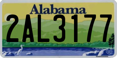 AL license plate 2AL3177