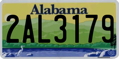 AL license plate 2AL3179