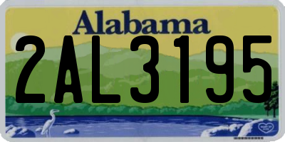 AL license plate 2AL3195
