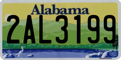 AL license plate 2AL3199