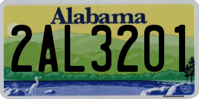 AL license plate 2AL3201