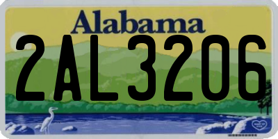 AL license plate 2AL3206