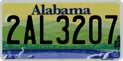 AL license plate 2AL3207