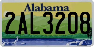 AL license plate 2AL3208
