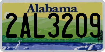 AL license plate 2AL3209