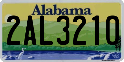 AL license plate 2AL3210