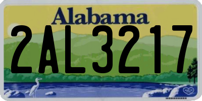 AL license plate 2AL3217