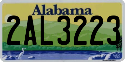 AL license plate 2AL3223