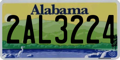 AL license plate 2AL3224