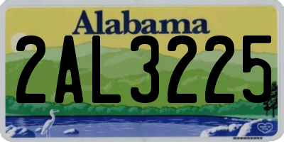 AL license plate 2AL3225