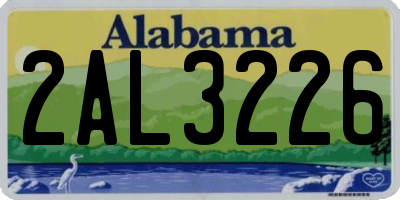 AL license plate 2AL3226