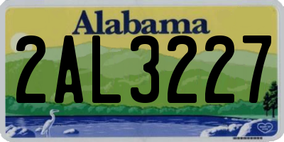 AL license plate 2AL3227