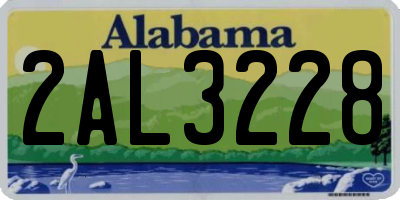 AL license plate 2AL3228