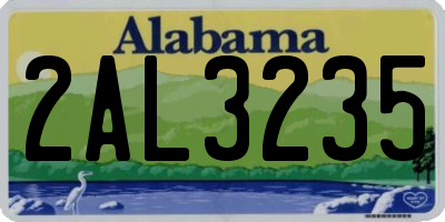 AL license plate 2AL3235